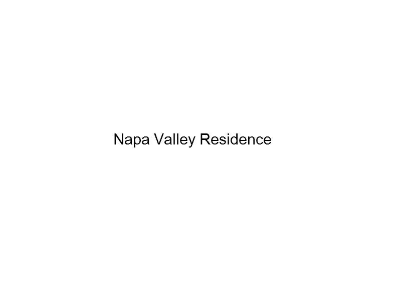 Napa Valley Residence